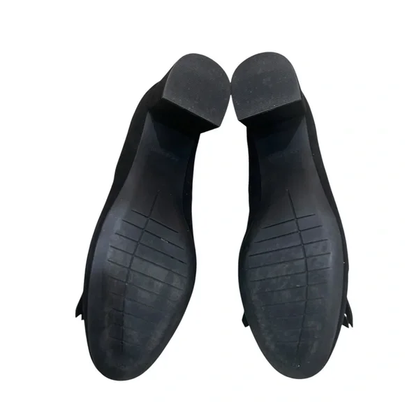 Cole Haan grand OS Black Suede Block Heel slip on loafer round toe 8.5 - Picture 8 of 10